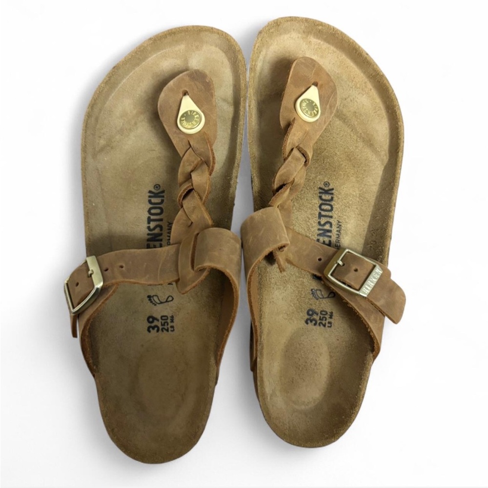 Birkenstock Tan Braided Sandals